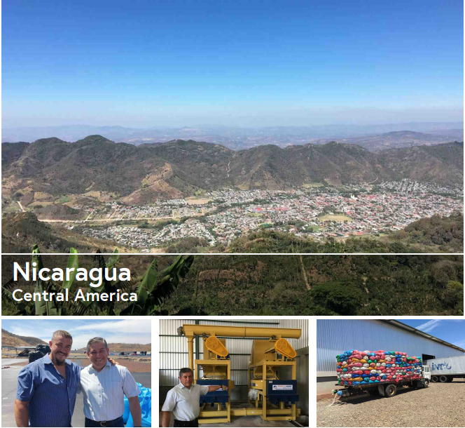 Collage of landscape and industrial images from Nicaragua
